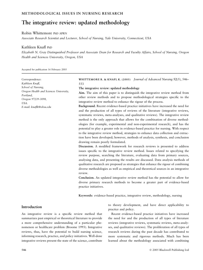 Enhancing Integrative Review Methodology | PDF | Systematic Review ...