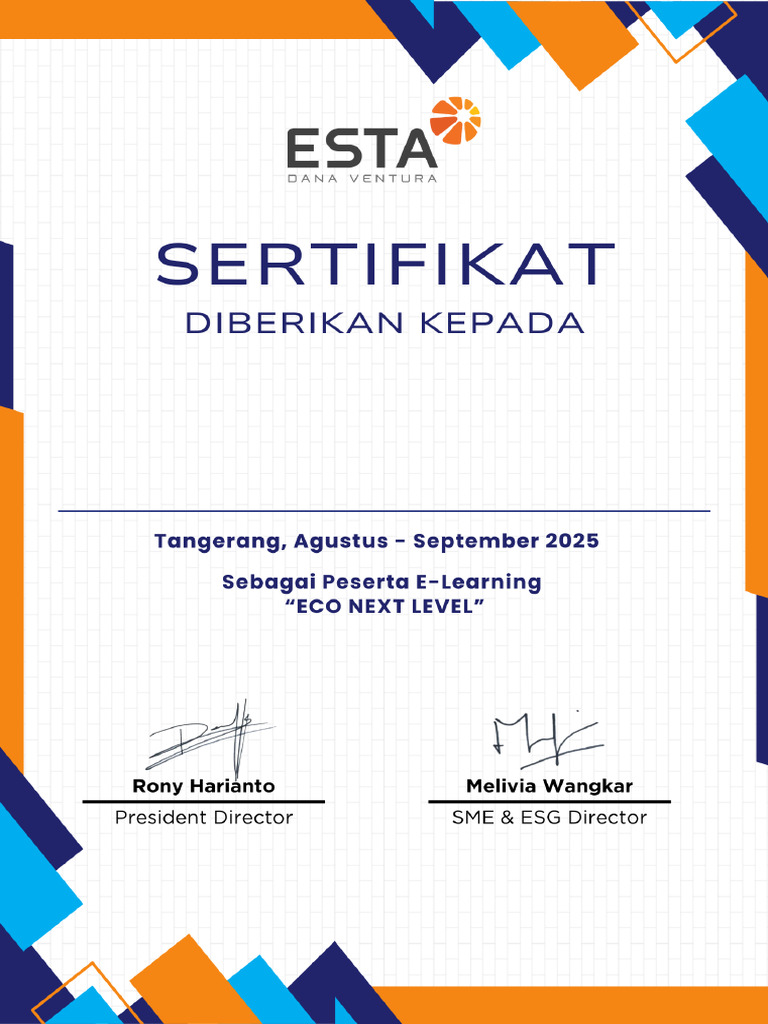 Certificate ECO Next Level | PDF