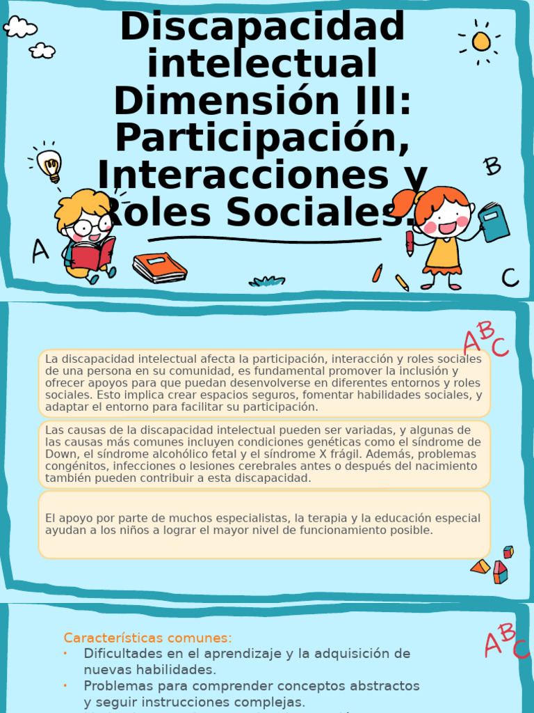 Inclusión y Apoyo en Discapacidad Intelectual | PDF | Discapacidad ...