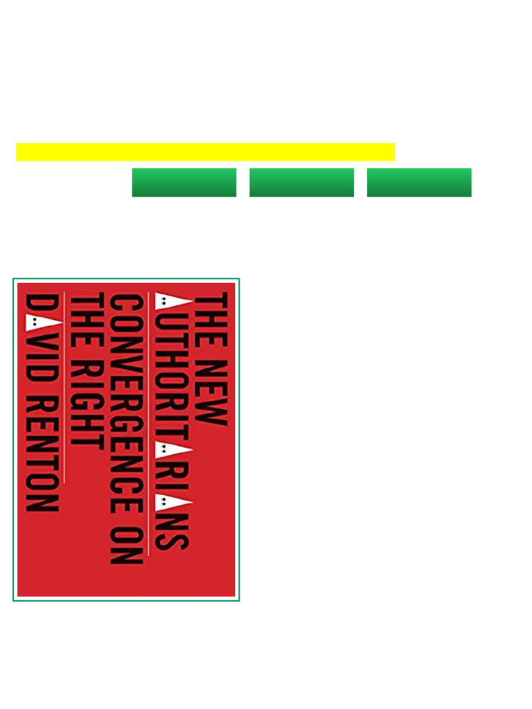 (Ebook) The New Authoritarians: Convergence On The Right by David ...