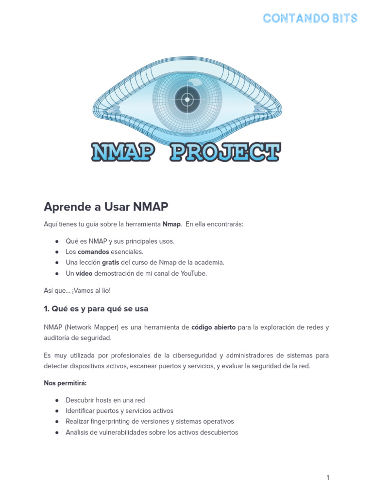 Guia NMAP | PDF | Protocolo de Control de Transmisión | Informática