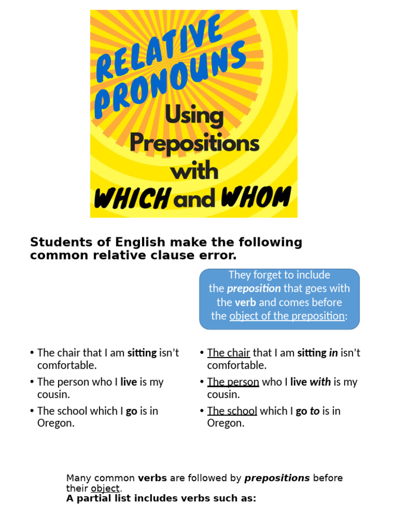Common Relative Clause Errors in English | PDF | Verb | English Language
