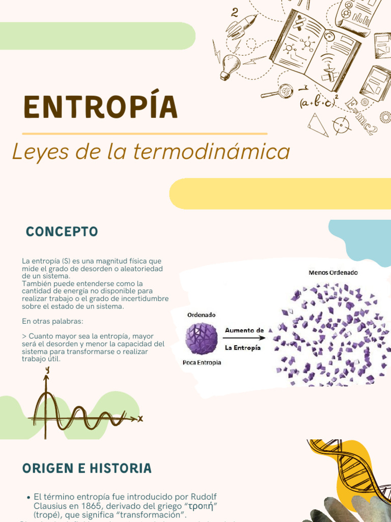 Entropía: Desorden y Aplicaciones Científicas | PDF | Entropía | Física ...