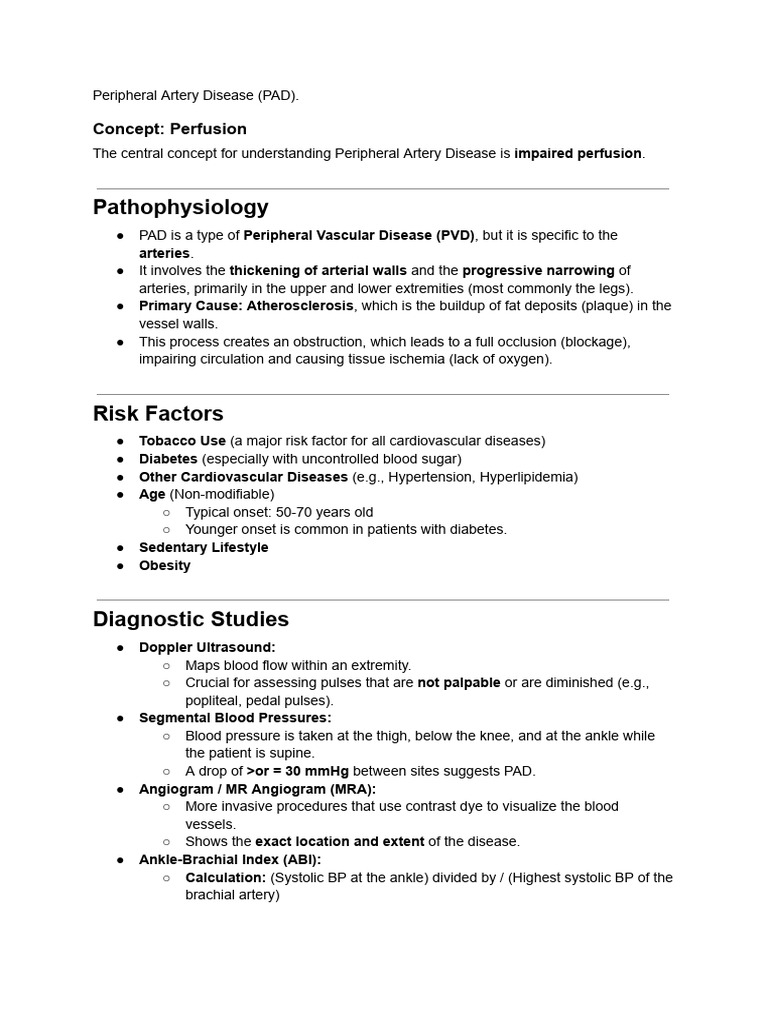 Understanding Peripheral Artery Disease | PDF | Angiology | Physiology