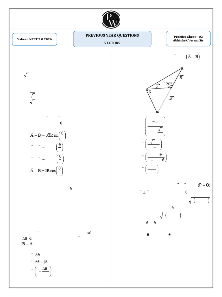 Vector Composition Problems for JEE | PDF | Chess Theory | Chess