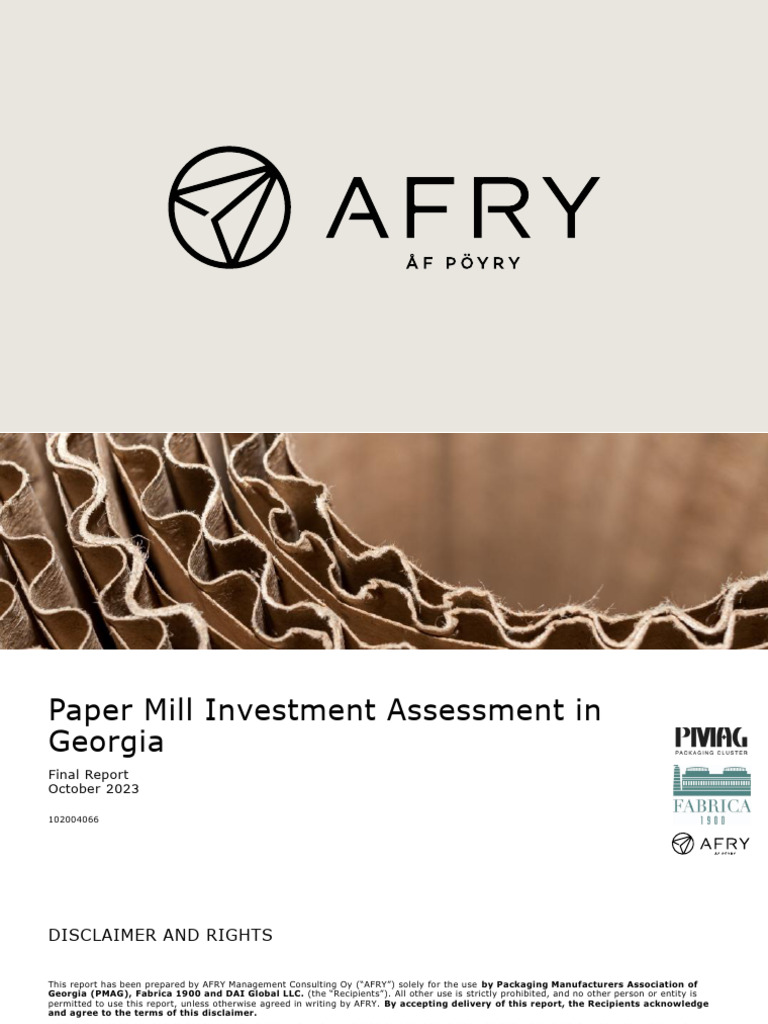 2023 Report Annex Undp Paper Mill Inverstment in Georgia | PDF | Paper ...