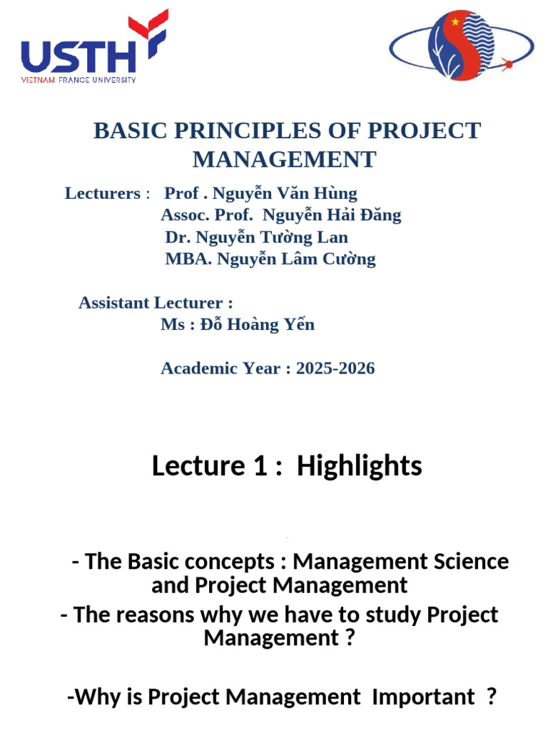 Project Management Fundamentals Guide | PDF | Project Management | Hanoi