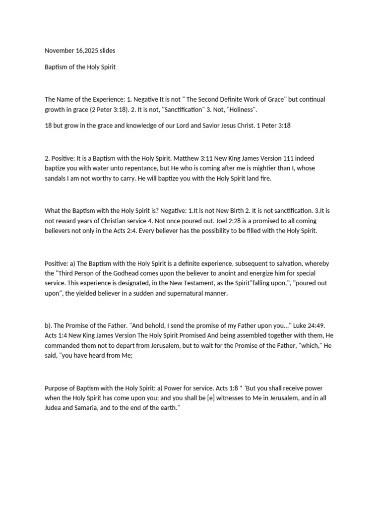 Understanding the Baptism of the Holy Spirit | PDF | Baptism | Baptism ...