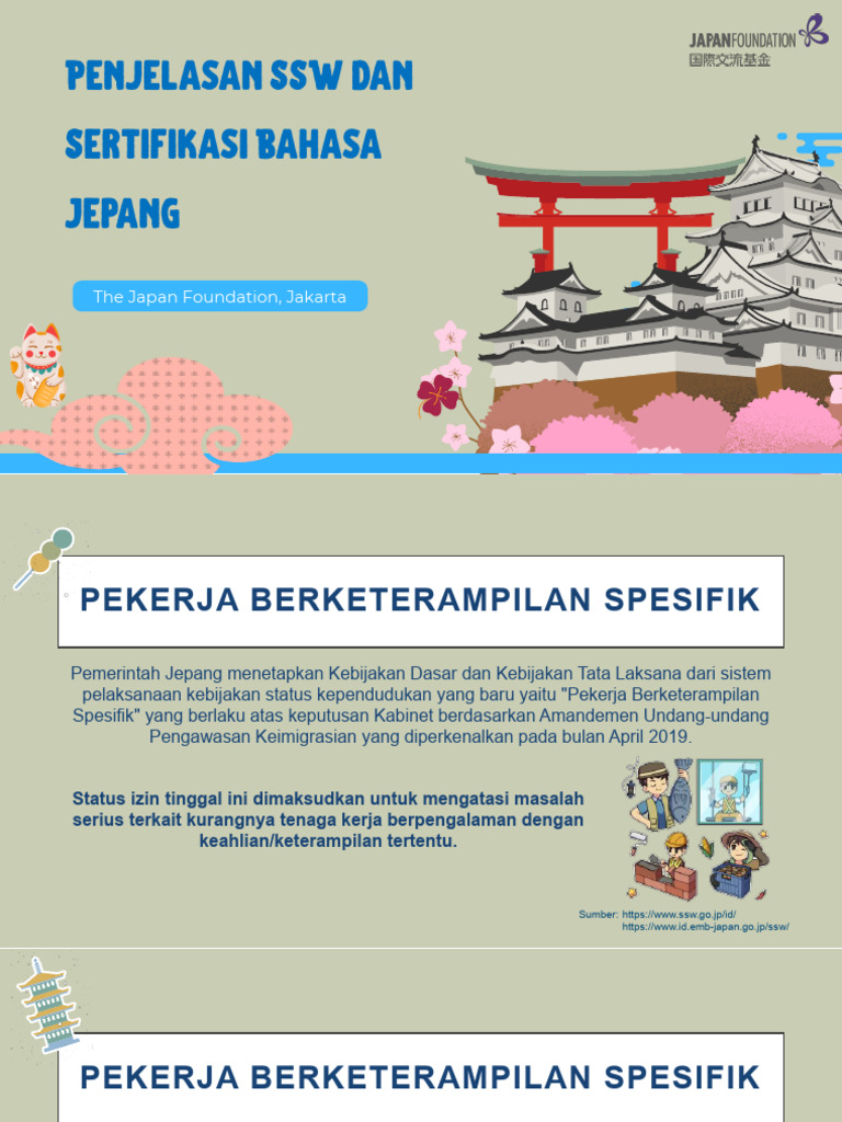 Penjelasan SSW Dan Sertifikasi Bahasa Jepang JLPT&JFTBasic (18092025