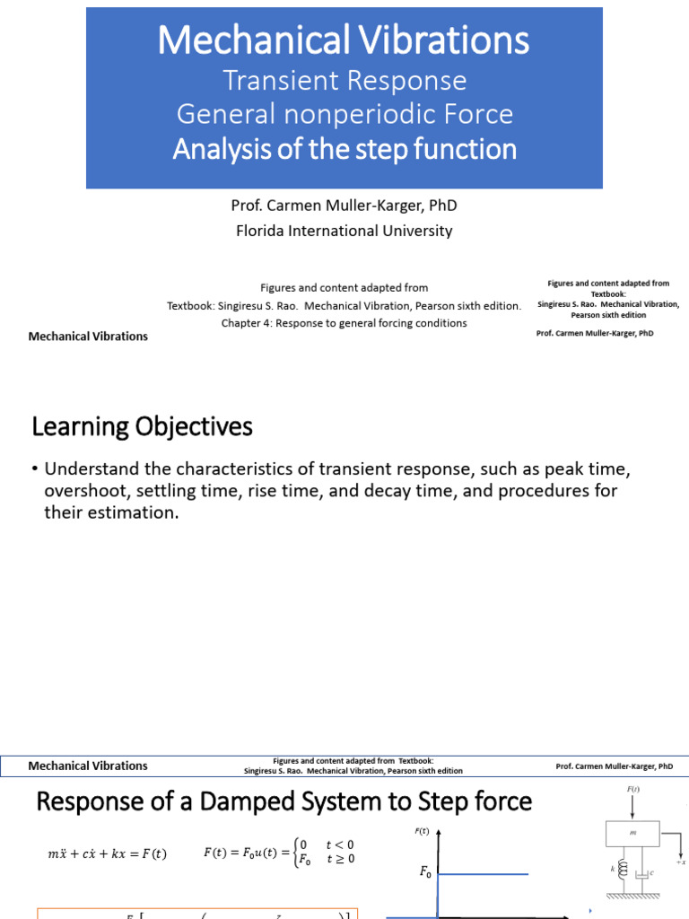 Mechanical Vibration CH 4 Part 6 Analysis of the Step Function | PDF ...