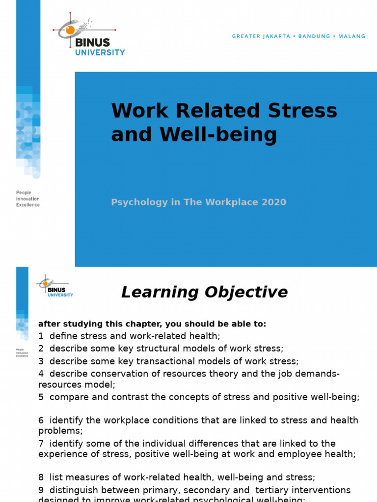 Work Related Stress and Well-Being-20251126093206 | PDF | Stress ...