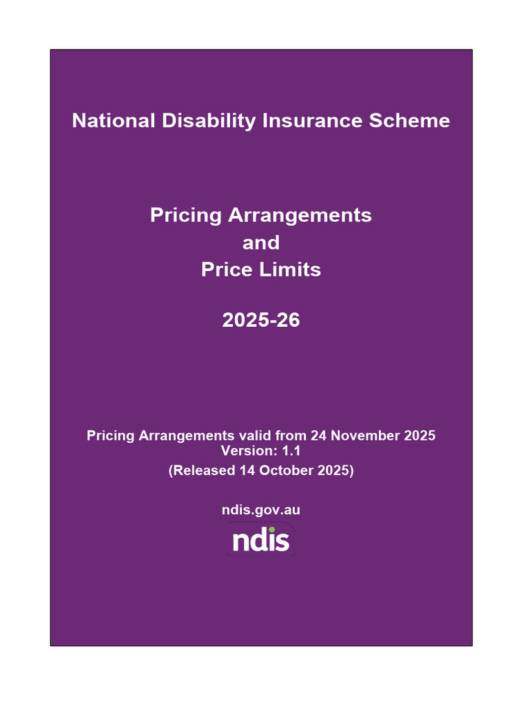 NDIS Pricing Arrangements 2025-26 | PDF