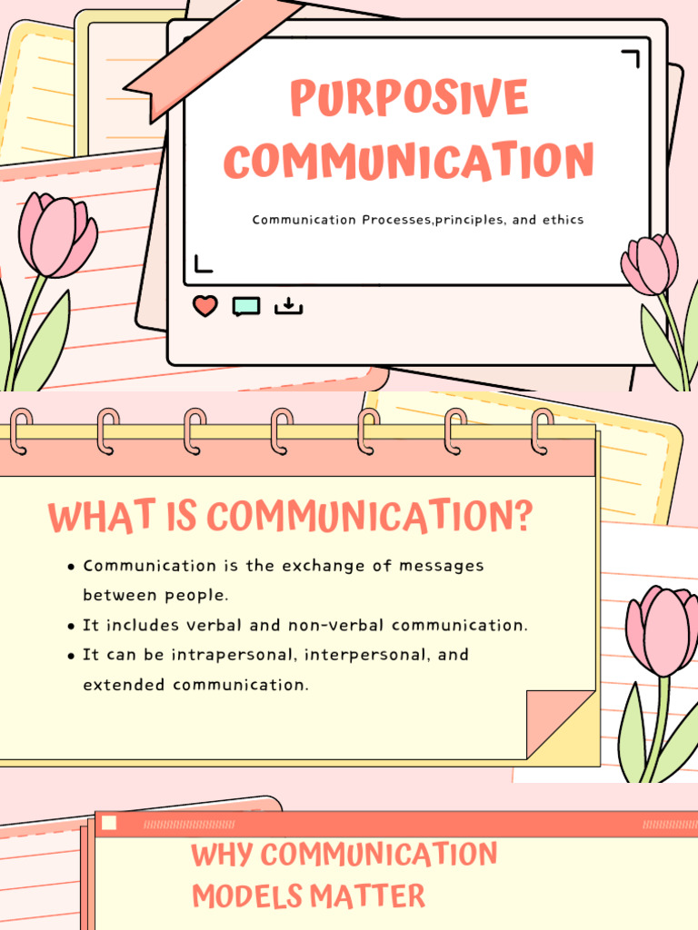 Pink Pastel Cute Illustration Presentation | PDF | Communication ...
