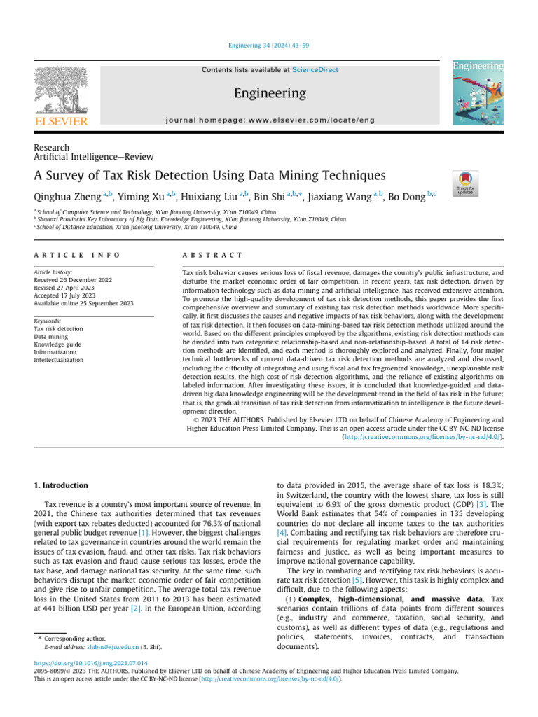 Tax Risk Detection via Data Mining Techniques | PDF | Support Vector ...