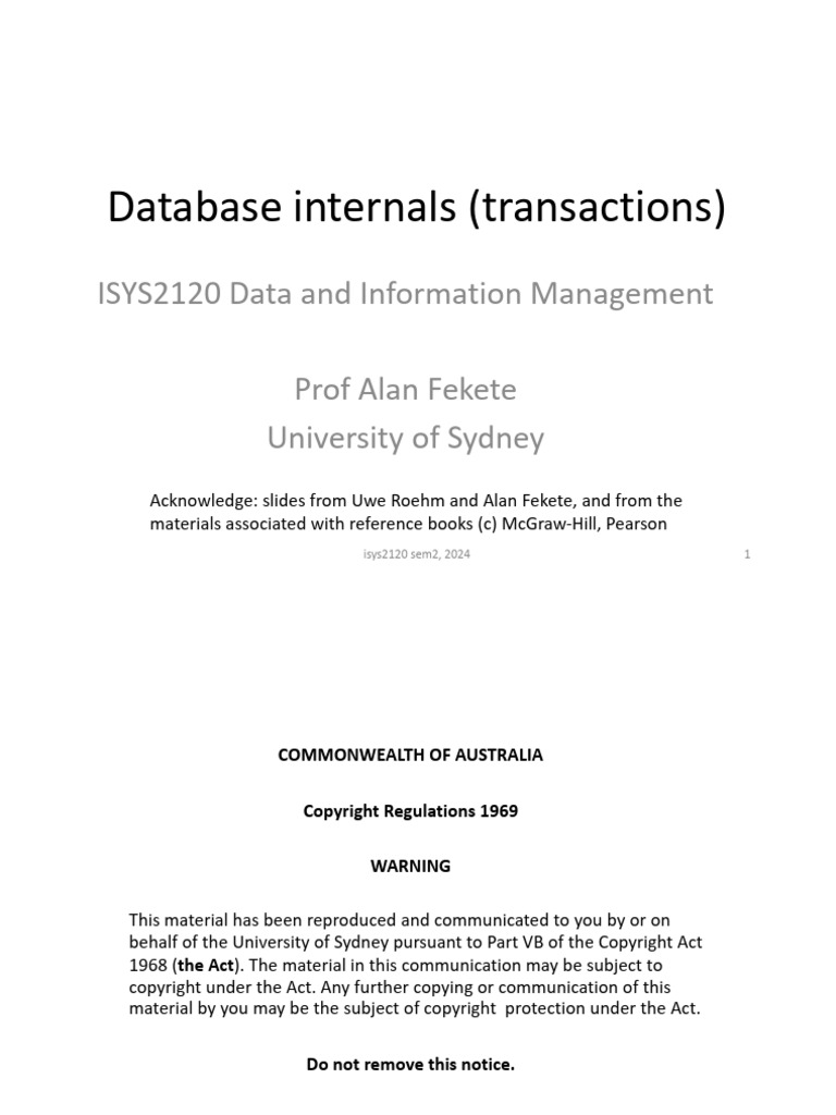 Database Transactions and ACID Principles | PDF | Database Transaction ...
