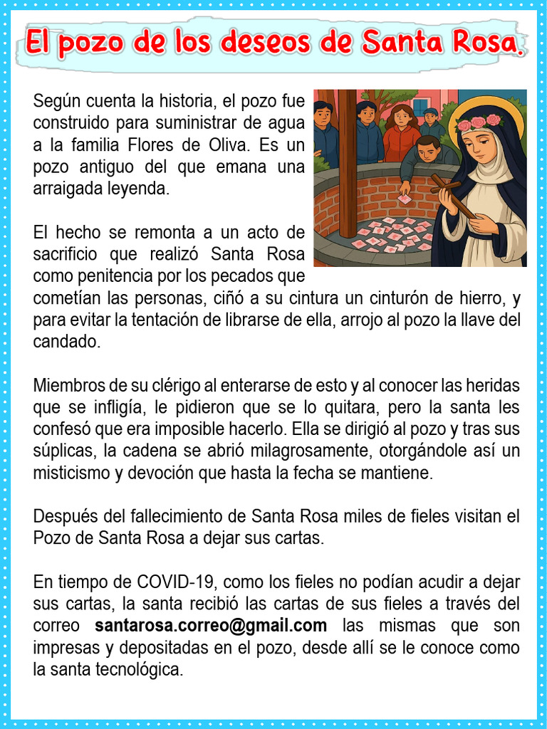 Pozo de Santa Rosa: Historia y Misticismo | PDF