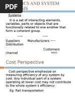 Logistics and System Analysis