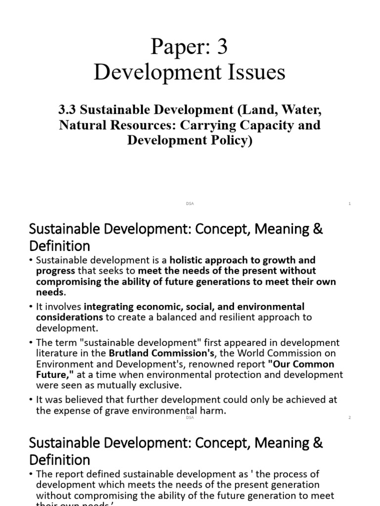 3.3 Sustainable Development | PDF | Sustainability | Sustainable ...