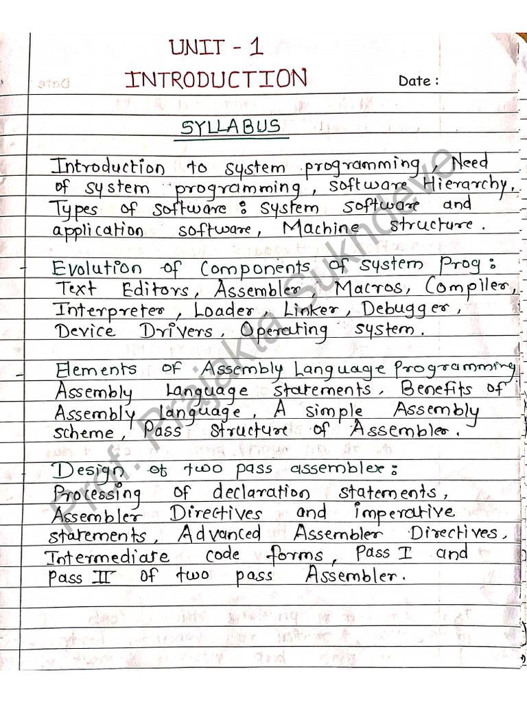 Spos - (Unit-1) | PDF