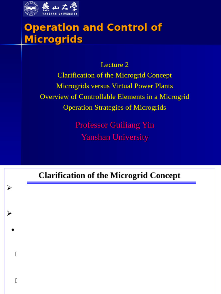 Microgrid Lecture 02 | PDF | Distributed Generation | Electric Power