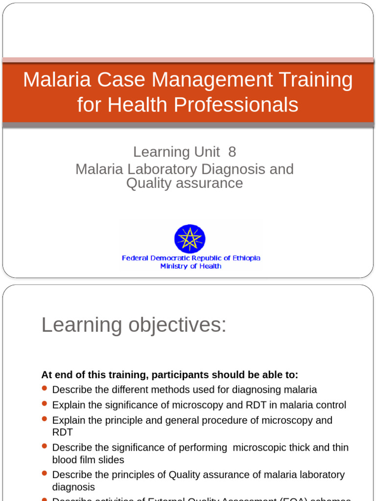 Malaria Diagnosis & Quality Assurance Training | PDF | Malaria ...