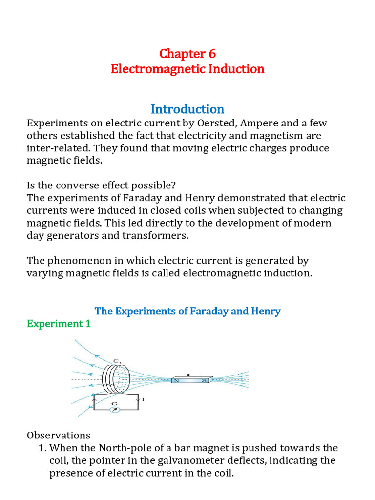 Electromagnetic Induction Alternating Current 11th Physics Notes