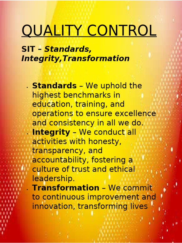 Quality Control Tarp | PDF