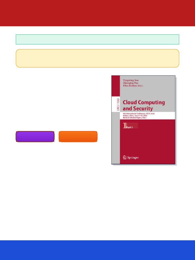Cloud Computing and Security 4th International Conference ICCCS 2018 ...