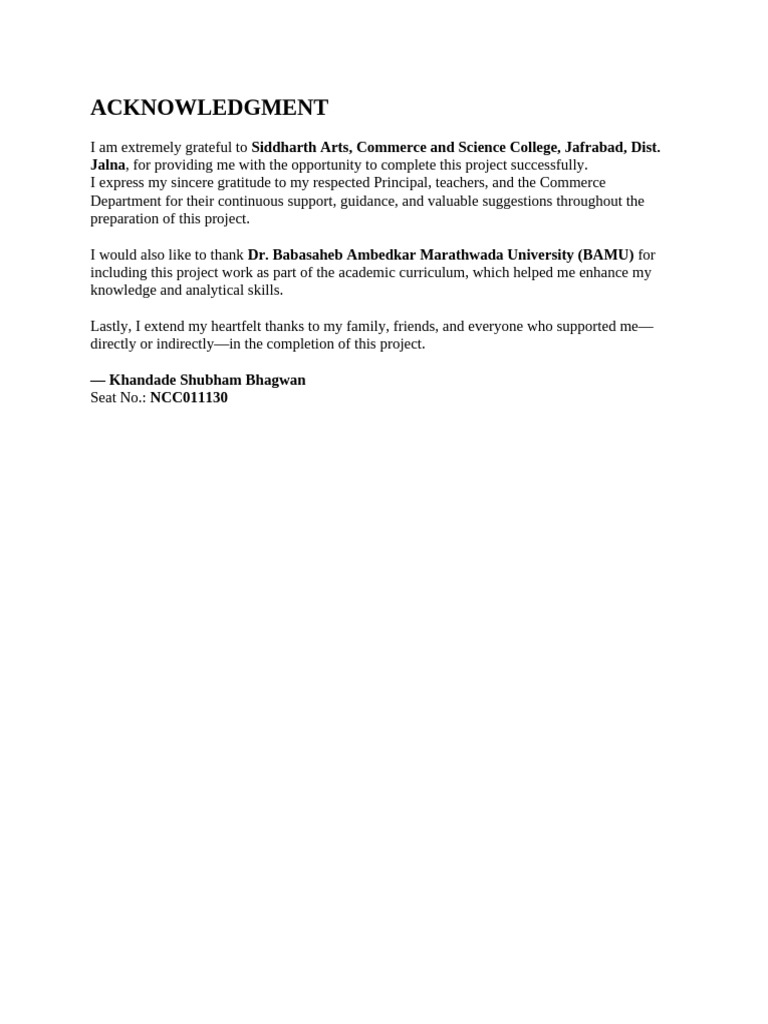 Acknowledgment | PDF