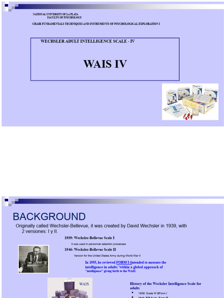 5-Wais Iv | PDF | Wechsler Adult Intelligence Scale | Psychological ...