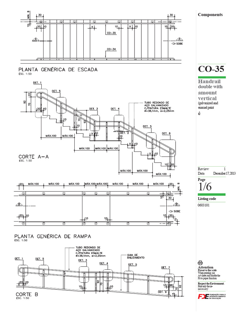 Double Galvanized Handrail Specifications | PDF | Industrial Processes