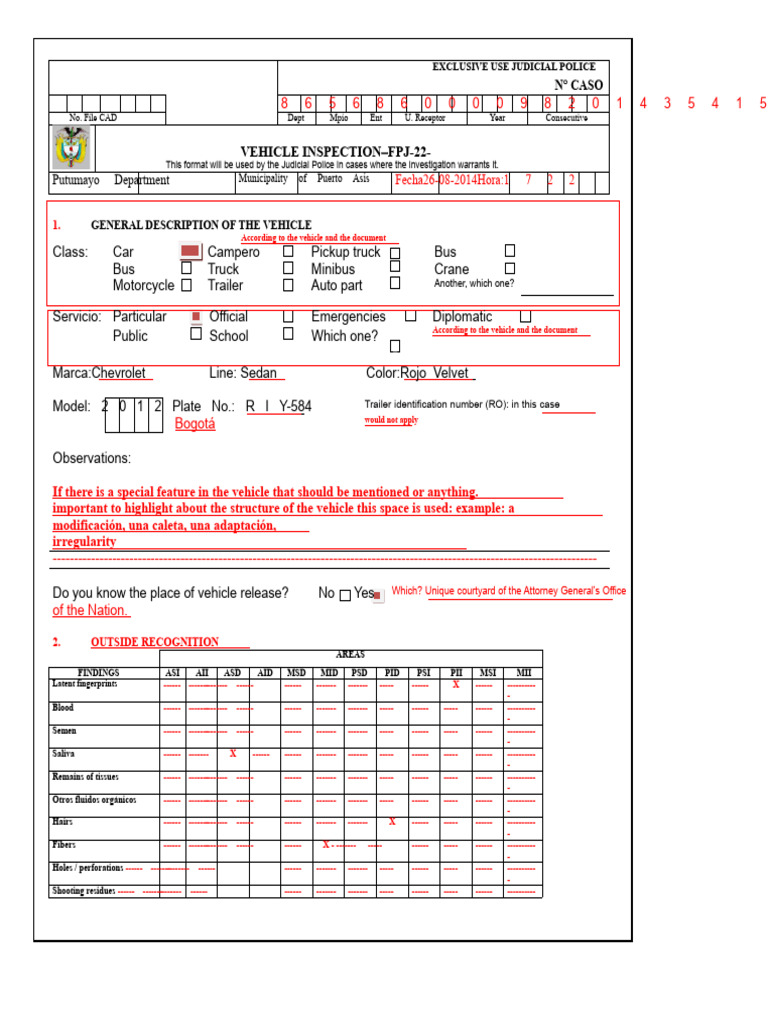 FPJ-22 Inspection of Vehicle | PDF | Land Vehicles | Motor Vehicle