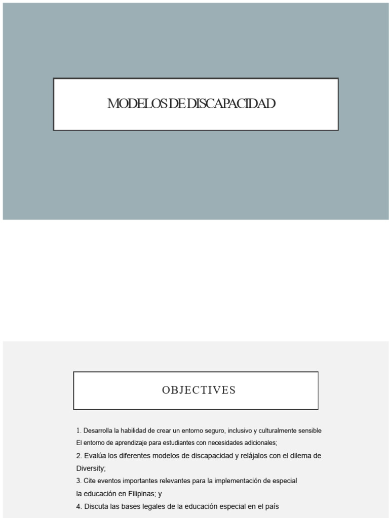 Modelos de Discapacidad y Educación Especial | PDF | Invalidez