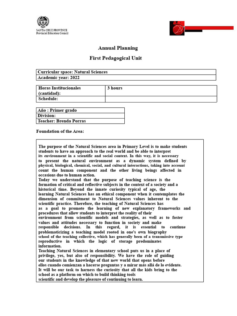 Natural Sciences Curriculum Guide 2022 | PDF | Science | Natural Sciences