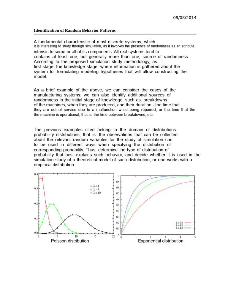 Random Behavior Patterns in Simulation | PDF | Probability Distribution ...