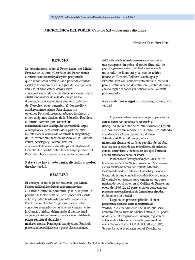 Capítulo XII - Microfísica Del Poder | PDF | Michel Foucault | Ideologías