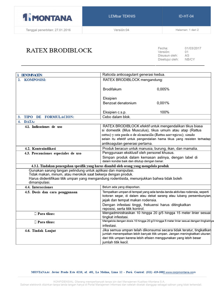 Ratex Brodiblock | PDF