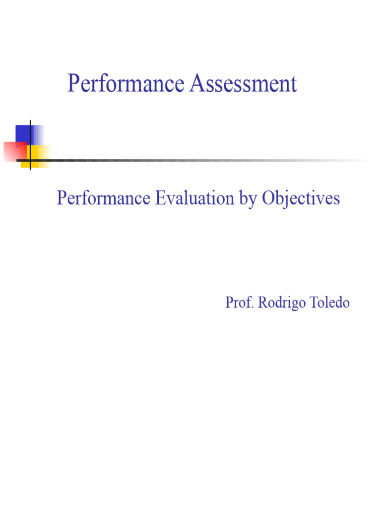 Performance Evaluation - Evaluation by Objectives | PDF | Evaluation ...