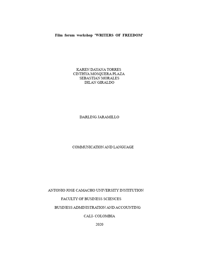 Freedom Writers Workshop | PDF | Knowledge | Psychological Concepts