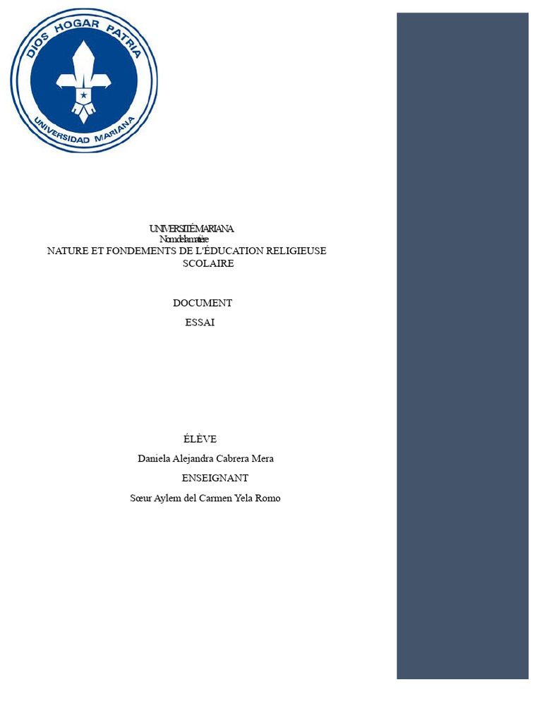 Éducation religieuse : enjeux et valeurs | PDF | Dieu | Pédagogie