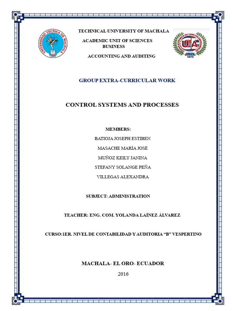 Control Systems in Business Management | PDF | Income | System