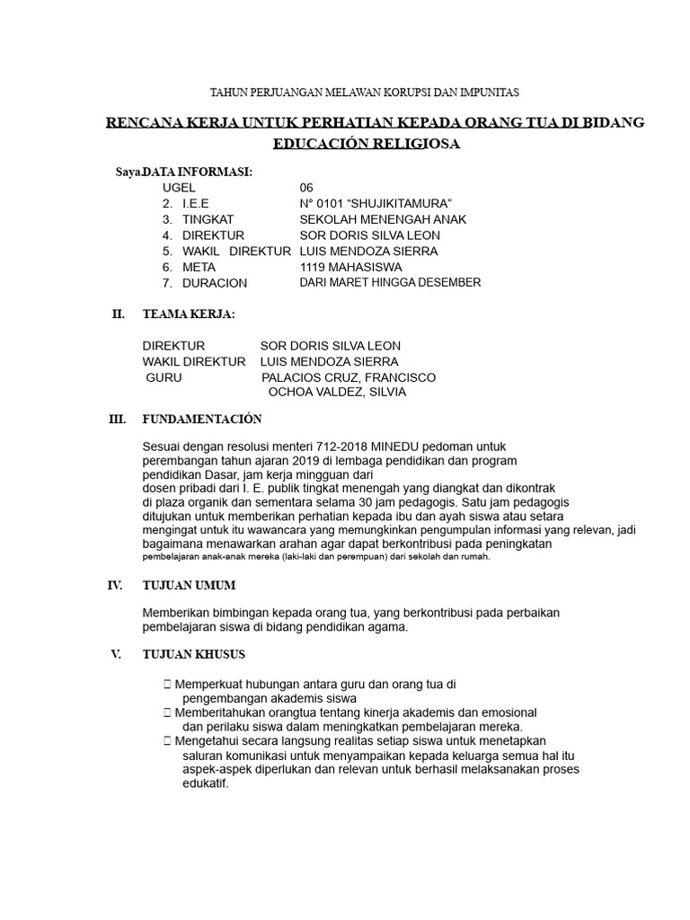 Rencana Perhatian Kepada Orang Tua | PDF