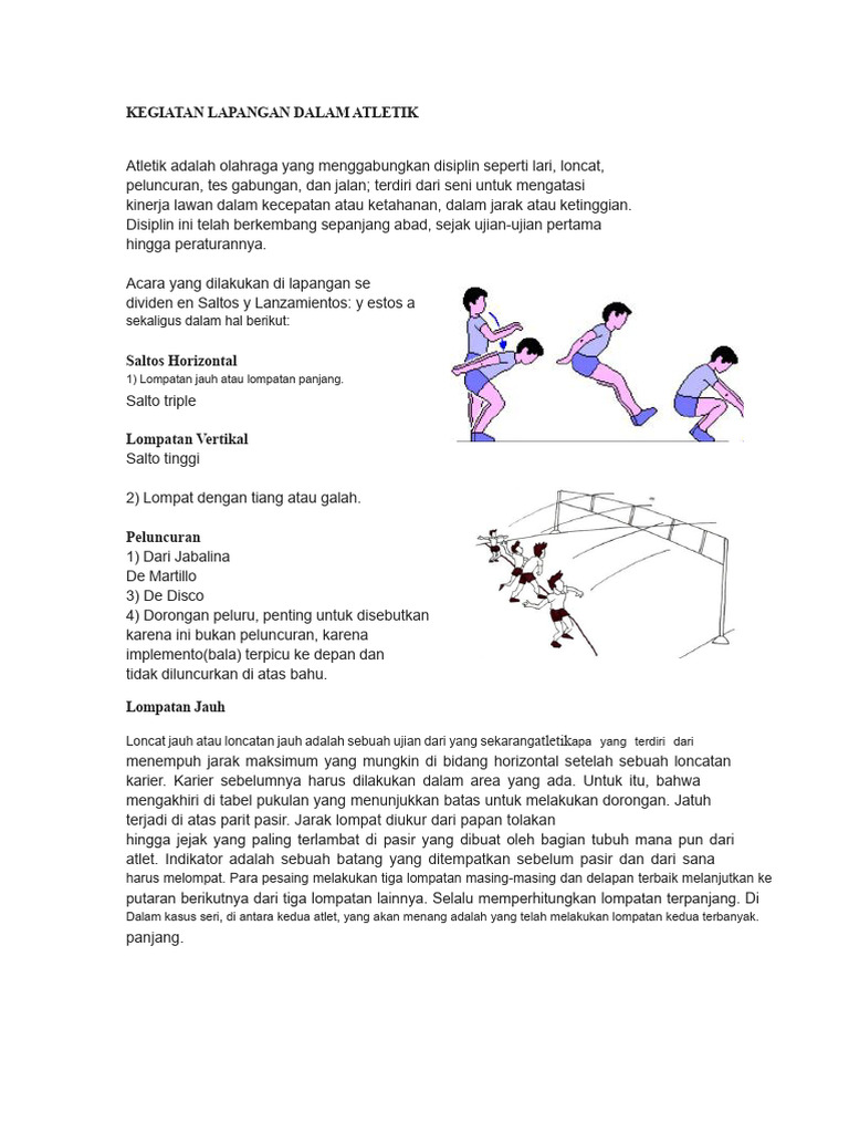 Acara Atletik dan Aturan Lompatan | PDF