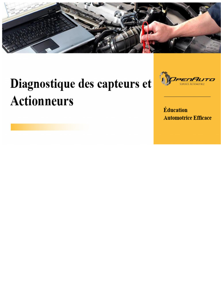 Diagnostic des capteurs et actionneurs auto | PDF | Capteur