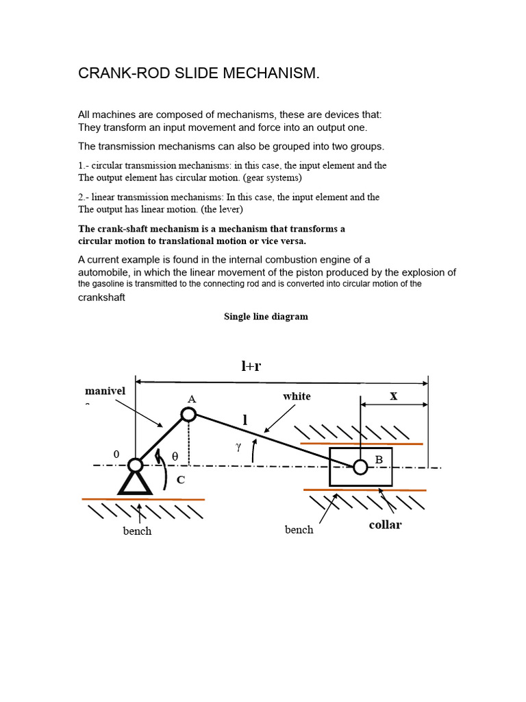 Slider Crank Mechanism | PDF