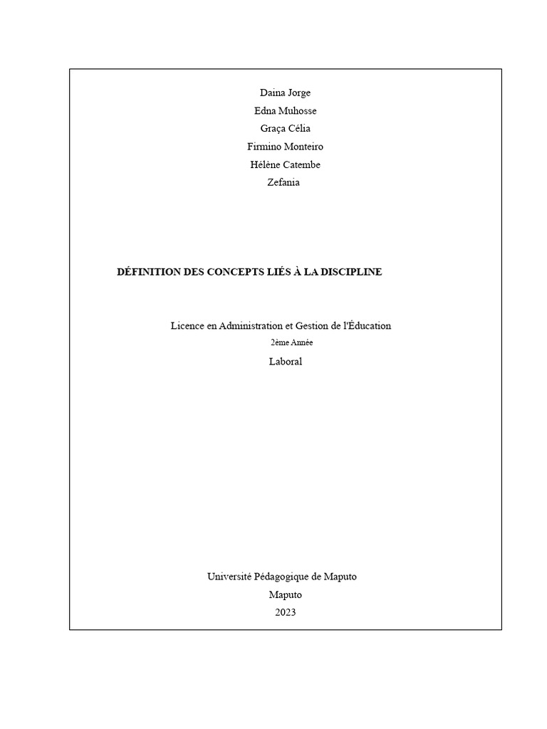 Concepts clés de la planification éducative | PDF | Planification ...