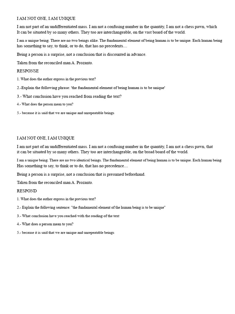 I Am Not One | PDF