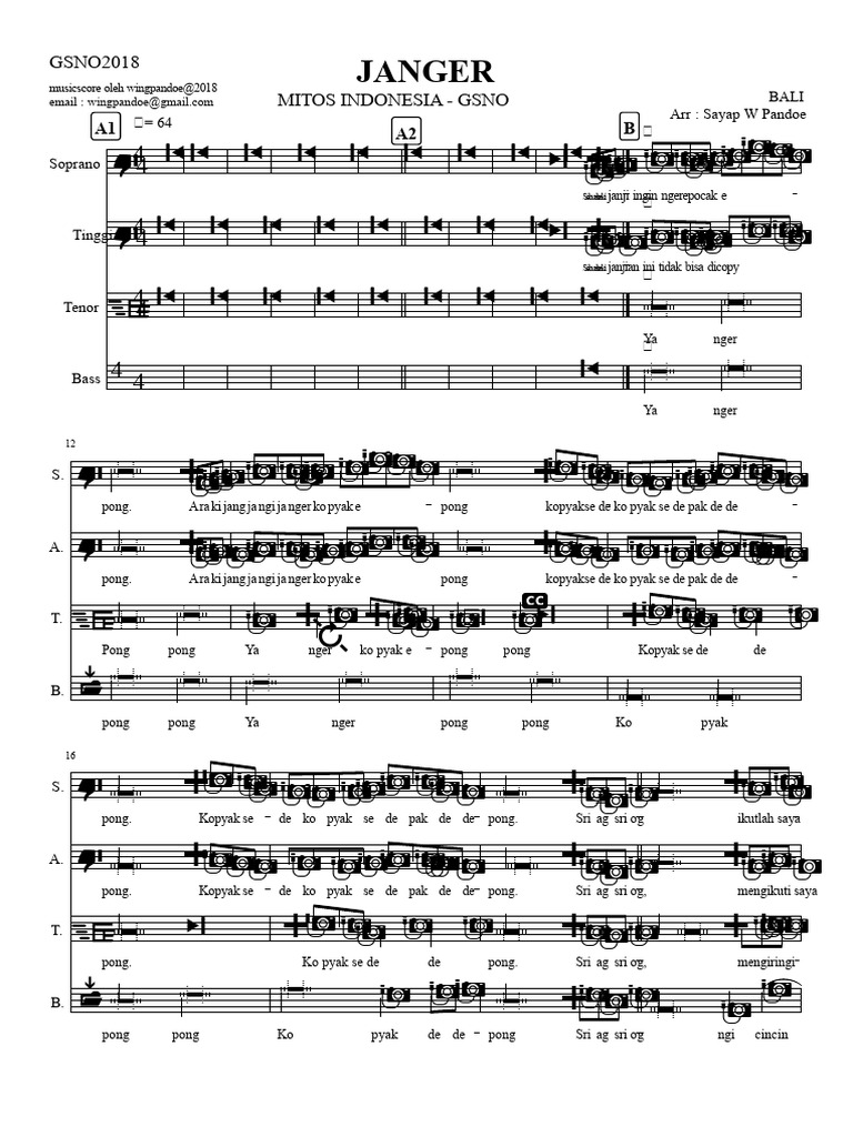 Paduan Suara Janger | PDF