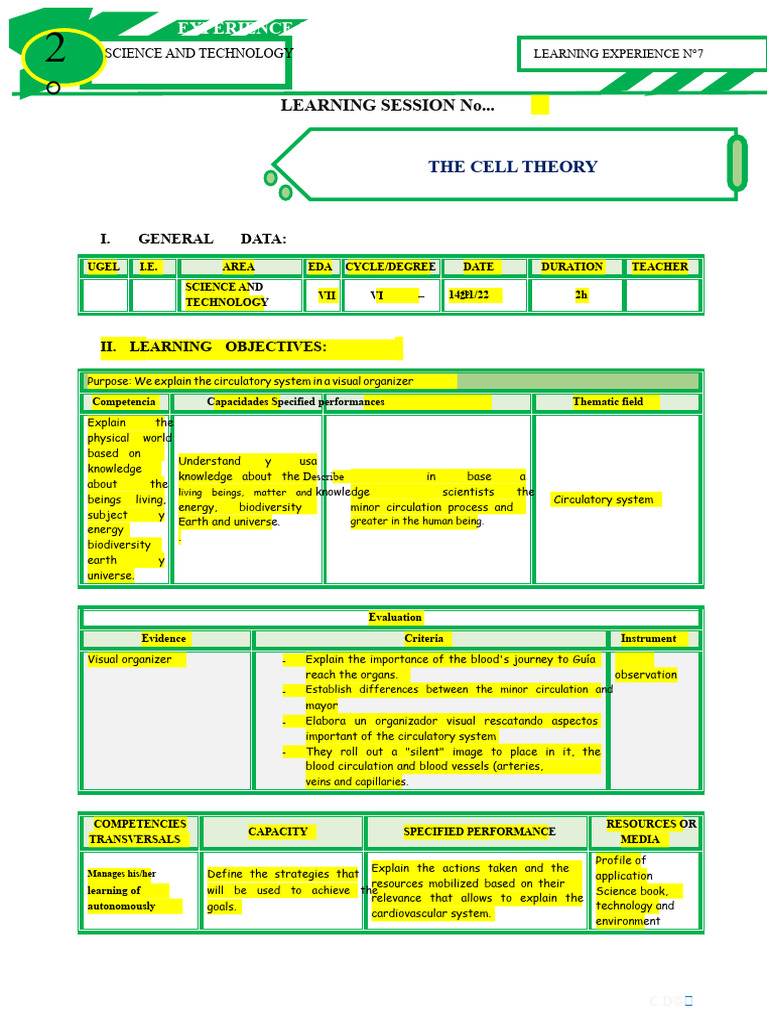2nd LEARNING SESSION CELL THEORY | PDF | Circulatory System | Science
