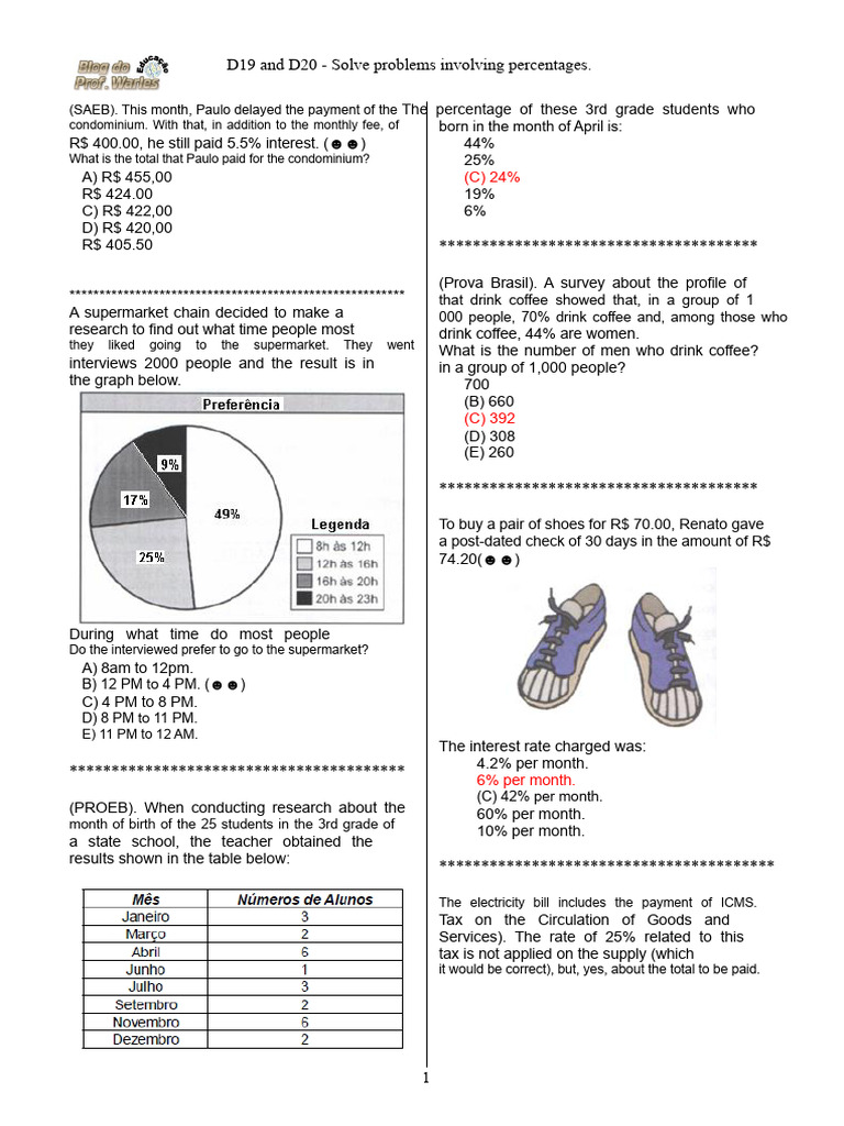Percentage | PDF